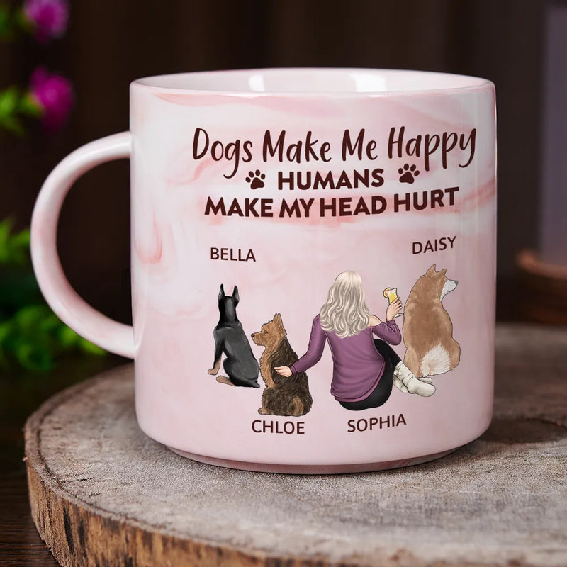 Happy,Dog Lovers,Dog Dad,Pet Lovers,Dog Mom - A Bond That Can't Be Broken Dog Mom - Personalized Marble Mug