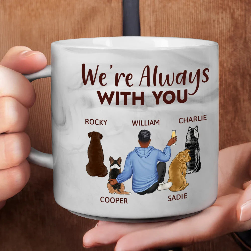 Happy,Dog Lovers,Dog Dad,Pet Lovers,Dog Mom - A Bond That Can't Be Broken Dog Mom - Personalized Marble Mug