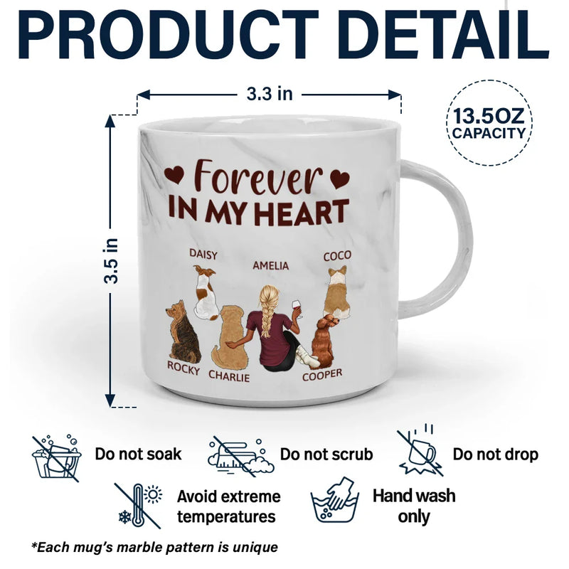 Happy,Dog Lovers,Dog Dad,Pet Lovers,Dog Mom - A Bond That Can't Be Broken Dog Mom - Personalized Marble Mug