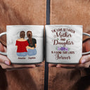 Happy,Gift For Mother,Mom - Daughters (Adult),Gift For Daughter - Mother & Daughters Forever Linked Together - Personalized Marble Mug