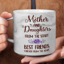 Happy,Gift For Mother,Mom - Daughters (Adult),Gift For Daughter - Mother & Daughters Forever Linked Together - Personalized Marble Mug