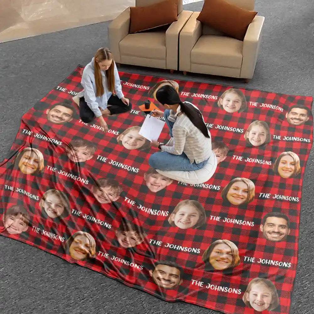 Family, Parents, Gift For Couples - Custom Photo Family Together Is Our Favorite Place to Be - Personalized Oversized Blanket