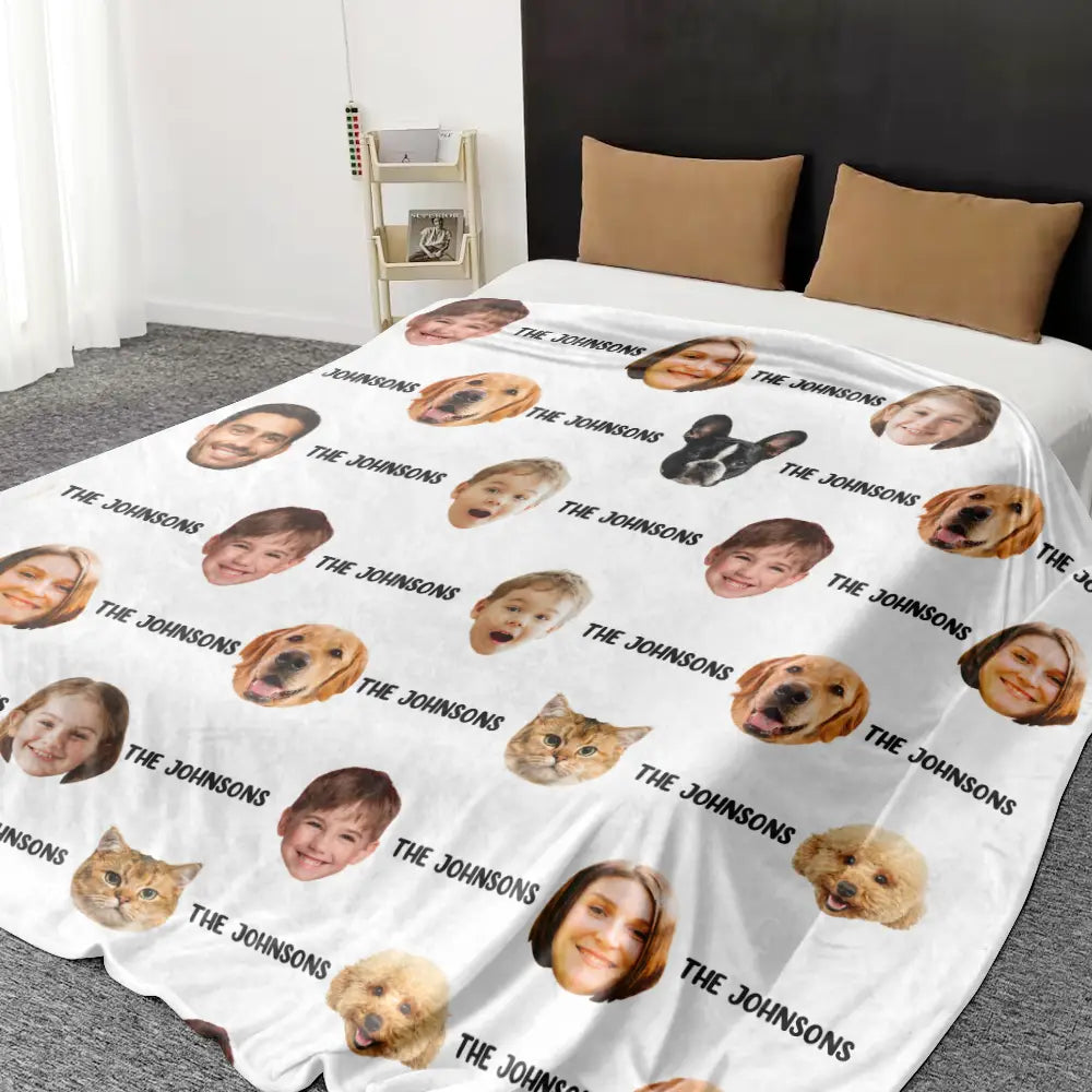 Family, Parents, Gift For Couples - Custom Photo Family Together Is Our Favorite Place to Be - Personalized Oversized Blanket