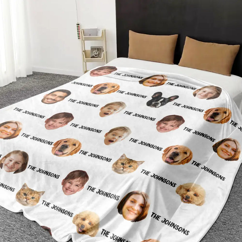 Family, Parents, Gift For Couples - Custom Photo Family Together Is Our Favorite Place to Be - Personalized Oversized Blanket