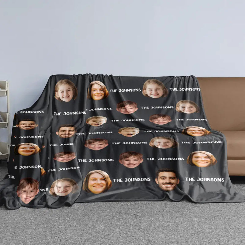 Family, Parents, Gift For Couples - Custom Photo Family Together Is Our Favorite Place to Be - Personalized Oversized Blanket