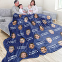 Family, Parents, Gift For Couples - Custom Photo Our Snuggle Blanket Family Couple - Personalized Oversized Blanket