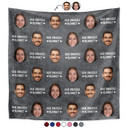 Family, Parents, Gift For Couples - Custom Photo Our Snuggle Blanket Family Couple - Personalized Oversized Blanket