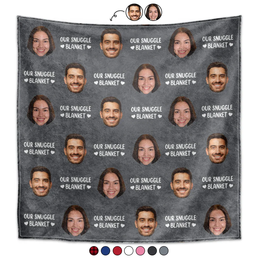 Family, Parents, Gift For Couples - Custom Photo Our Snuggle Blanket Family Couple - Personalized Oversized Blanket
