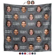 Family, Parents, Gift For Couples - Custom Photo Our Snuggle Blanket Family Couple - Personalized Oversized Blanket