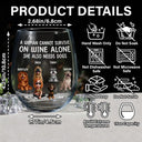 Dog Lovers, Dog Dad, Pet Lovers, Dog Mom - A Woman Cannot Survive On Wine Alone Dog Mom 3D Effect - Personalized Stemless Wine Glass
