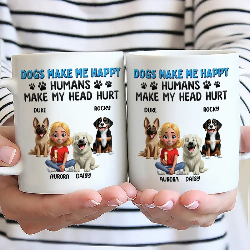 Dog Lovers, Dog Dad, Pet Lovers, Dog Mom - A Bond That Can't Be Broken Dog Mom Dog Dad 3D Effect - Personalized Mug