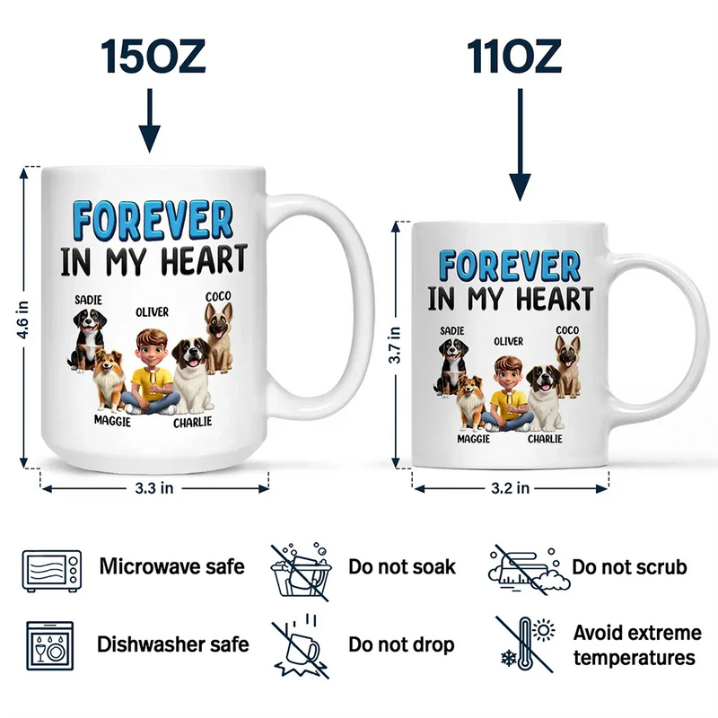 Dog Lovers, Dog Dad, Pet Lovers, Dog Mom - A Bond That Can't Be Broken Dog Mom Dog Dad 3D Effect - Personalized Mug