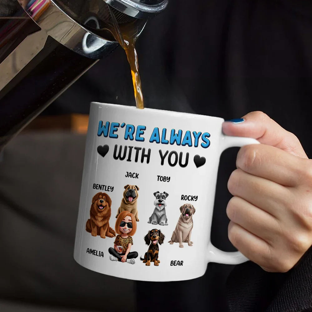 Dog Lovers, Dog Dad, Pet Lovers, Dog Mom - A Bond That Can't Be Broken Dog Mom Dog Dad 3D Effect - Personalized Mug