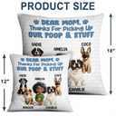 Happy,Dog Lovers,Dog Dad,Pet Lovers,Dog Mom - Best Dog Mom Ever 3D Cartoon - Personalized Pillow