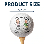 Golf, Couple's Hobby, Gift For Couples, Gift For Husband, Gift For Wife, Gift For  Boyfriend, Gift For Girlfriend - Custom Photo You Are My Hole In One Golf Couple - Personalized Golf Ball