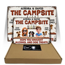 Dog Couple,Dog Lovers,Pet Lovers,Gift For Couples,Patio,Grilling - Hope You Brought Alcohol And Dog Treats Couple - Personalized Classic Metal Signs