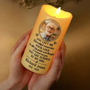 Sad,Memorial,Family,Gift For Grandparents,Parents,Gift For Sibling - Custom Photo You Left Me Beautiful Memories Memorial - Personalized Flameless LED Candle