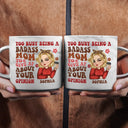 Funny,Gift For Mother,Gift For Wife - Too Busy Being A Badass Mom - Personalized Marble Mug