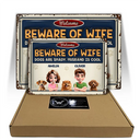 Dog Mom,Gift For Wife - Beware Of Wife Dogs Are Shady Husband Is Cool Pet Mom Dad - Personalized Classic Metal Signs