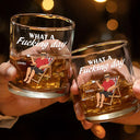 Funny,Gift For Yourself,Gift For Women,Gift For Men - What A Day Funny Man Woman - Personalized Whiskey Glass