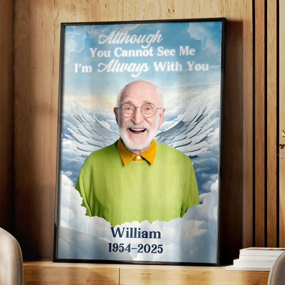 Parents, Memorial, Sad, Gift For Grandparents, Gift For Sibling, Family - Custom Photo In Loving Memory Memorial Heaven - Personalized Poster