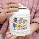 Gift For Grandma, Gift For Mother, Gift For Wife, Baking, Funny - Grandmas Never Run Out Of Kisses Or Cookies - Personalized Cookie Jar