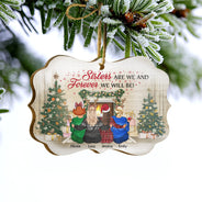 Sisters Are We And Forever We Will Be - Christmas Gift For Sisters - Personalized Wooden Ornament