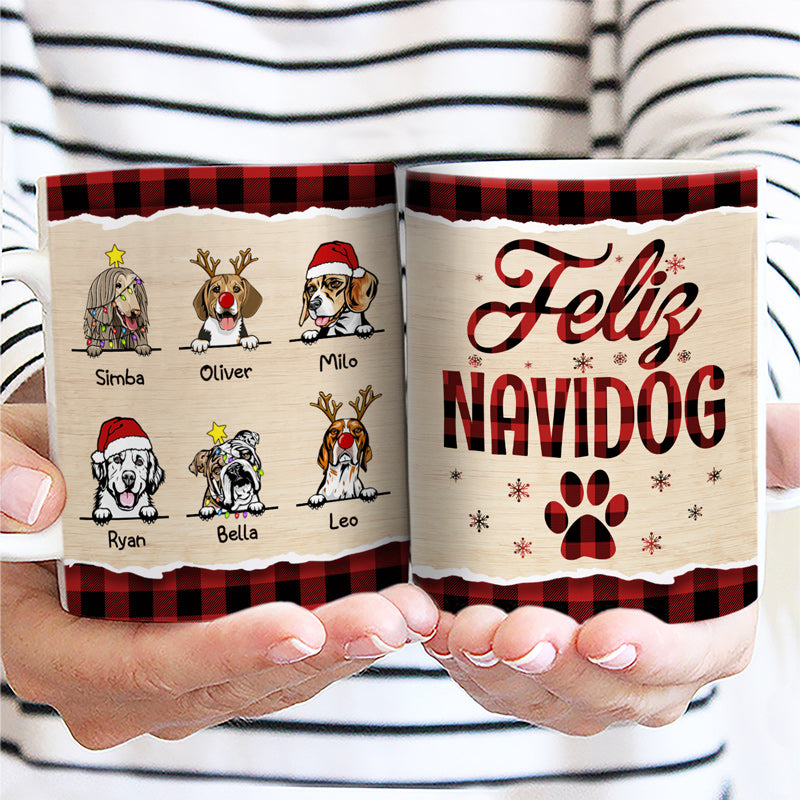 Feliz Navidog Christmas Dog - Christmas Gift For Dog Lovers - Personalized Custom Mug