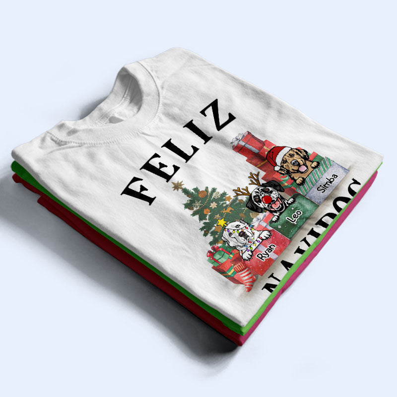 Joyeux Noël - Cadeau pour les amoureux des chiens - T-shirt personnalisé