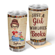 Une fille qui aime les livres, lecture vintage - Cadeau de lecture - Verre personnalisé
