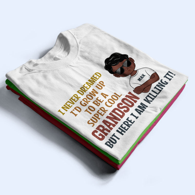 Je n'aurais jamais rêvé de devenir une super petite-fille et un super petit-fils - T-shirt personnalisé