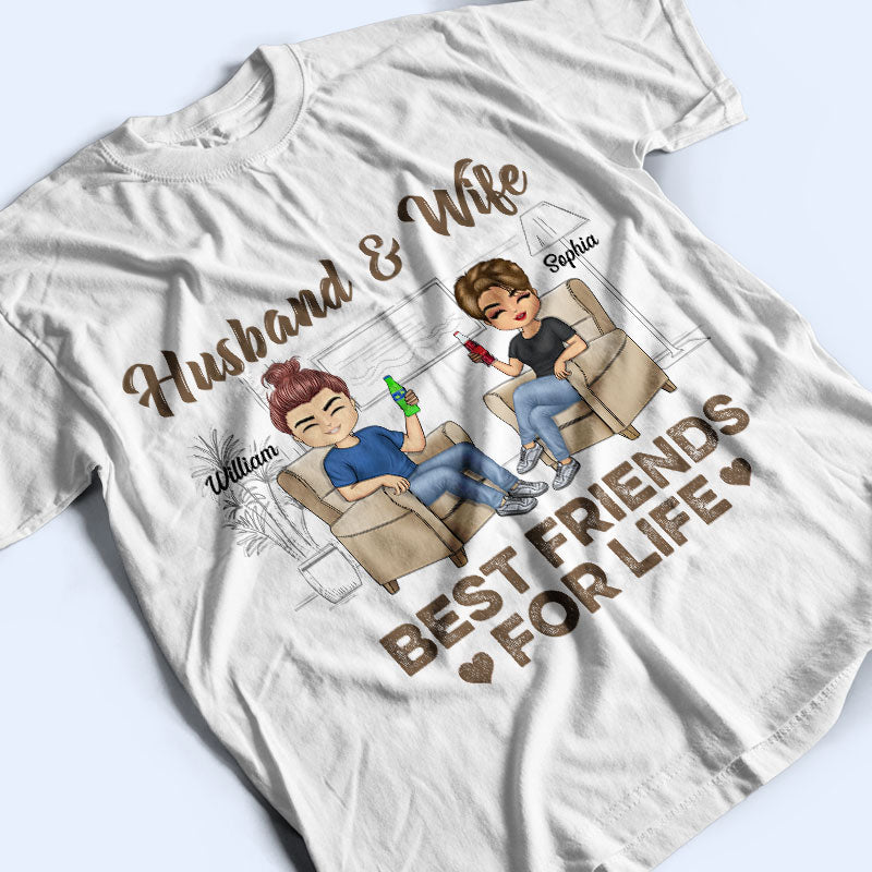 Mari et femme, meilleurs amis pour la vie - Cadeau couple - T-shirt personnalisé
