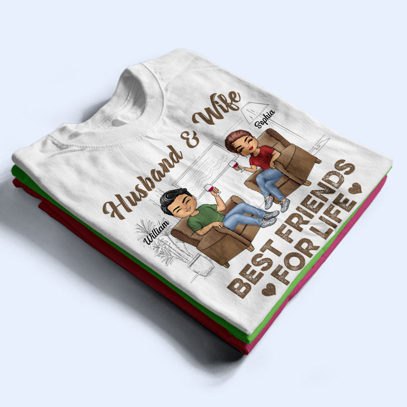 Mari et femme, meilleurs amis pour la vie - Cadeau couple - T-shirt personnalisé