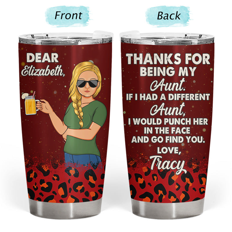 Thanks For Being My Mother-In-Law Leopard Pattern - Family Gift - Personalized Custom Tumbler
