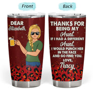Thanks For Being My Mother-In-Law Leopard Pattern - Family Gift - Personalized Custom Tumbler