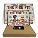 J'espère que vous avez apporté de l'alcool et des friandises pour chien Chibi Couple Mari Femme - Panneau d'arrière-cour - Panneaux métalliques classiques personnalisés