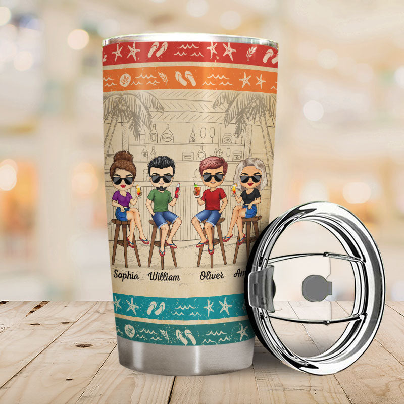 Hangovers Are Temporary But Drunk Stories Are Forever Vacation Best Friends - Bestie BFF Gift - Personalized Custom Tumbler