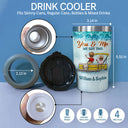 Mari et femme, partenaires pour la vie - Cadeau pour couple - Glacière triple 3 en 1 personnalisée