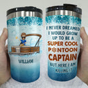 Never Dreamed I'd Grow Up To Be A Super Sexy Pontoon Queen - Personalized Custom Triple 3 In 1 Can Cooler