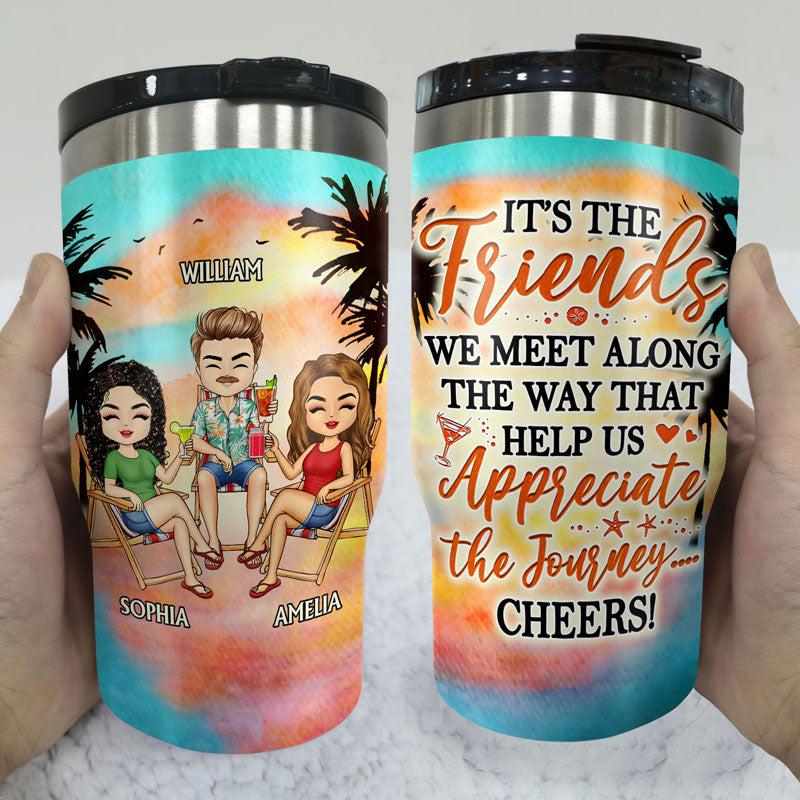 Nous allons ensemble comme des meilleurs amis ivres et désordonnés à la plage - Cadeau Bestie BFF - Glacière triple 3 en 1 personnalisée