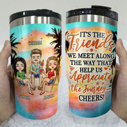 Nous allons ensemble comme des meilleurs amis ivres et désordonnés à la plage - Cadeau Bestie BFF - Glacière triple 3 en 1 personnalisée
