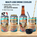 Husband & Wife Travel Buddies For Life Traveling - Couple Gift - Personalized Custom Triple 3 In 1 Can Cooler