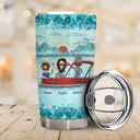If I'm Drunk It's My Pontoon Friends' Fault Pontooning Bestie Lake Life - Personalized Custom Tumbler