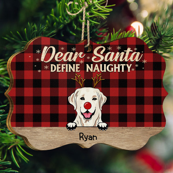 Dear Santa Define Naughty Christmas Dog Personalized Aluminum