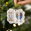 Here's To Another Year Of Bonding Over Alcohol Christmas Best Friends Colorful - Bestie BFF Gift - Personalized Wooden Ornament