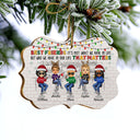 Here's To Another Year Of Bonding Over Alcohol Christmas Best Friends Colorful - Bestie BFF Gift - Personalized Wooden Ornament