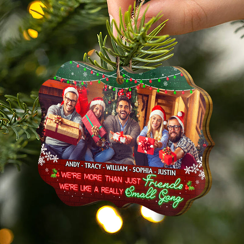 Custom Photo Here's To Another Year Of Bonding Over Alcohol Christmas Best Friends - Bestie BFF Gift - Personalized Wooden Ornament
