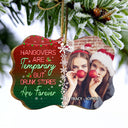 Custom Photo Here's To Another Year Of Bonding Over Alcohol Christmas Best Friends - Bestie BFF Gift - Personalized Wooden Ornament
