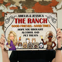 Family Couple Backyard Bar Hope You Brought Alcohol And Pet Treats - Outdoor Gift For Dog And Cat Lovers - Personalized Custom Classic Metal Signs