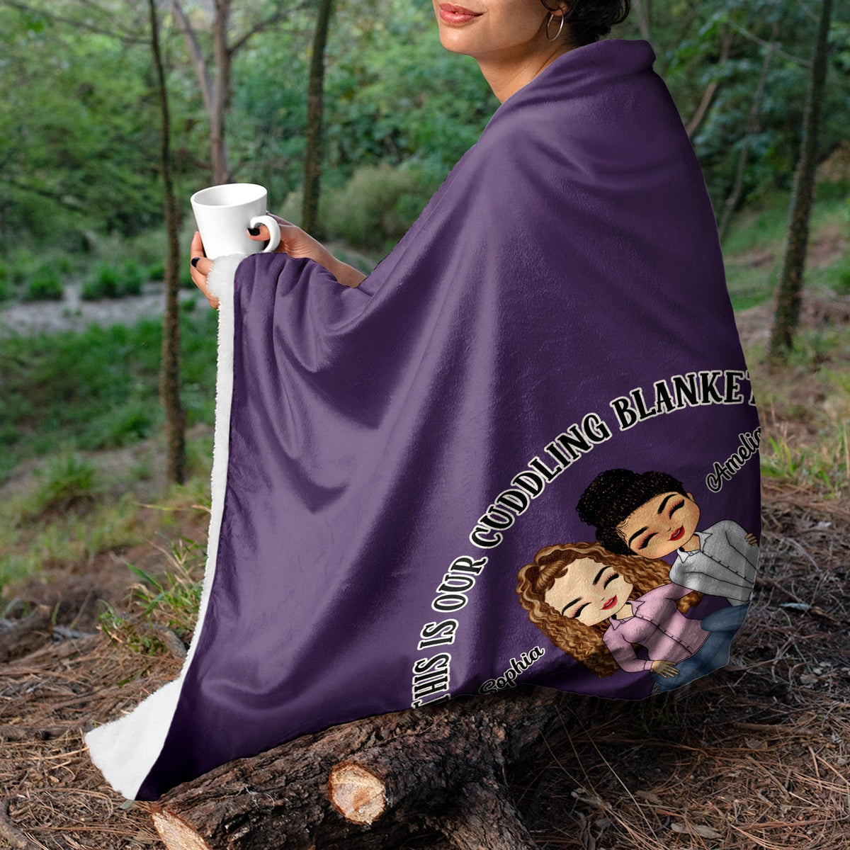 This Is Our Cuddling Blanket Pajamas Couples - Anniversary, Birthday Gift For Spouse, Husband, Wife, Boyfriend, Girlfriend - Personalized Custom Fleece Blanket